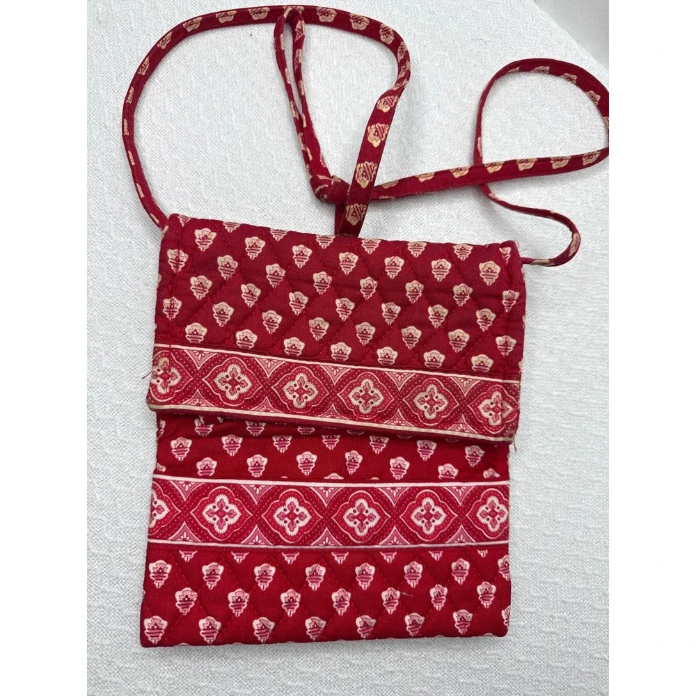 Vera Bradley Crossbody Bag Purse‎ Quilted Ruby Red Floral